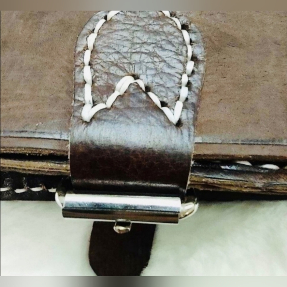 Women's Accessories NWT Morrocan Berber Leather Brown Saddle bag - Picture 8 of 13